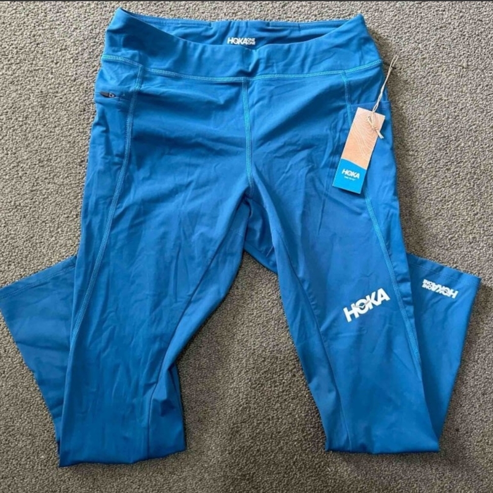 Hoka Blue Athletic Leggings